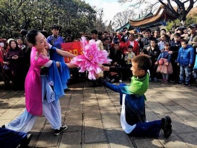 通?？h第十八屆迎春花街 繁花獻(xiàn)瑞，禮品花卉銷(xiāo)售成亮點(diǎn)